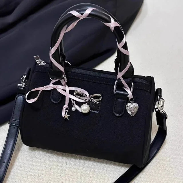 vzyzv  -  Korean Chic Y2k Aesthetic Top-Handle Bags Women Fashion Elegant Bow Shoulder Crossbody Bag Casual Office Lady Purse and Handbags