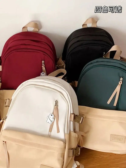 vzyzv  -  Japanese Ins Retro Trend Casual Women's Shoulder Bag High School Students Junior High School Students Bag Simple Travel Backpack