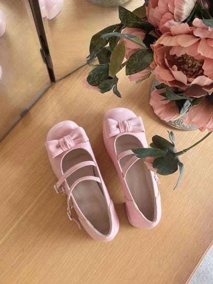 nvxiot  -  Japanese Lolita Kawaii Sandals Women College Style Bow Design Sweet Mary Janes Shoes Female Pure Color Casual Shoes Autumn 2024