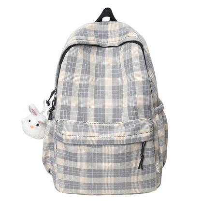 vzyzv  -  New Fashion Lady Lattice Travel School Bag Female Plaid Cute College Backpack Trendy Women Bag Girl Cool Kawaii Laptop Backpack