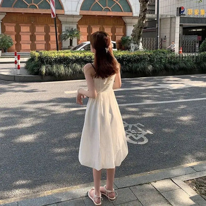 vzyzv  -  Summer Elegant Princess Dress Women Sweet White Party Short Sleeve Fairy Dress Female Casual Vintage Korean Kawaii Dress