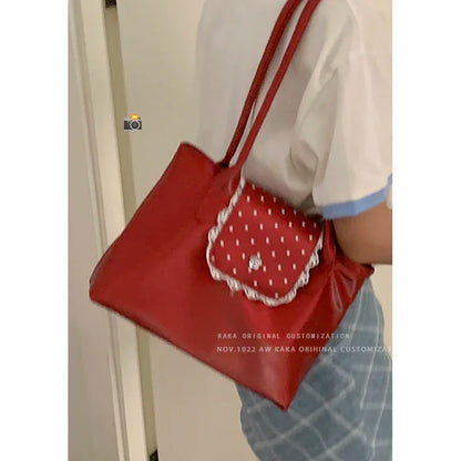 vzyzv  -  Large Capacity Underarm Bags for Women New Korean Fashion Handheld Shoulder Versatile Casual Commuter Tote Bag