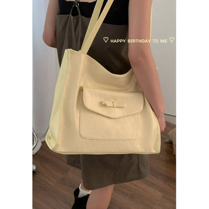 vzyzv -  Korean Large Capacity Shoulder Bag Women's 2024 New Summer Fashion Commuter Handbag Versatile Casual Tote Bags