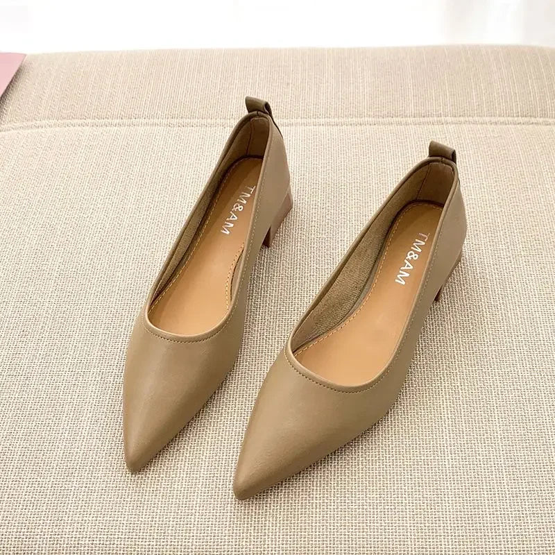 vzyzv  -  Ladies Pumps Pointed Toe With Medium Heels Women's Shoes Korean Style Luxury Quick Delivery Non Slip Hot Trendy And Low Price