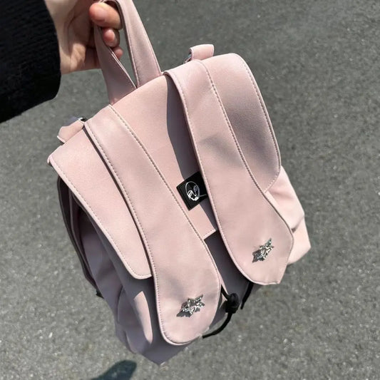 vzyzv  -  Korea Cute Pink Rabbit Aesthetic Handbag Fashion High Capacity Women Backpack Office Lady Laptop Bag Y2k Preppy Style SchoolBags