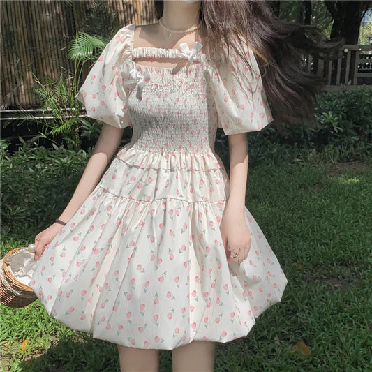 vzyzv  -  Elegant Dress Bandage  Vestidos Para Playa Fairy Costume Women Cute Clothes Vestido Corto Evening Dresses Women Japanese