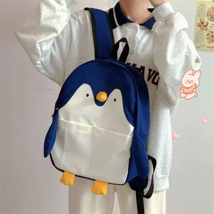 vzyzv  -  Korean Y2k Aesthetic Cartoon Animal Cute Backpack All Match Teenager Student School Bag Outdoor Travel Hiking Camping Knapsack