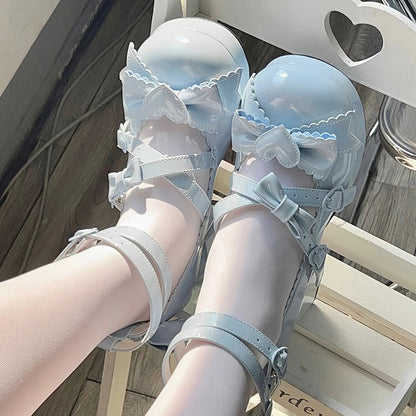 vzyzv  -  Woman Lolita Shoes Luxury Designer High Heels 8cm Square Toe Cosplay Anime Kawaii Shoes Goth Girls Female Cute Jk Loli Shoe