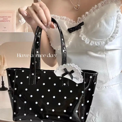 vzyzv  -  New Sweet Girl Japanese Polka Dot Handbag Cute French  New Women's Handbag