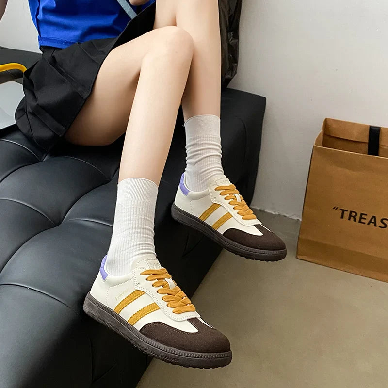 vzyzv  -  Retro Casual Sneakers Women Fashion Platform Sports Shoes Woman Comfortable Suede Women's Vulcanize Shoes zapatillas de mujer