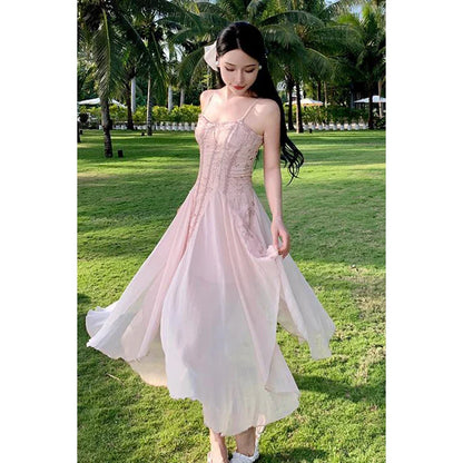 nvxiot  -   New Summer Fairy Dress for Women Party Dress Prom Semi Formal Dress Elegant Luxury Backless Strappy Wedding Chic Dress