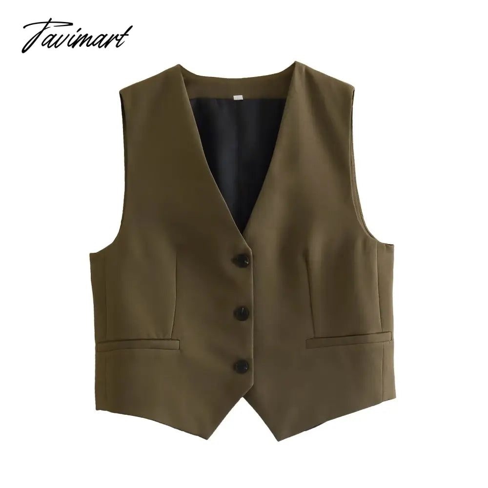 Fashion Ladies V-neck Single Breasted Vest Pants Sets 2pc Summer Casual Solid Blazer Vest Top Zipper Straight Pants Outwear