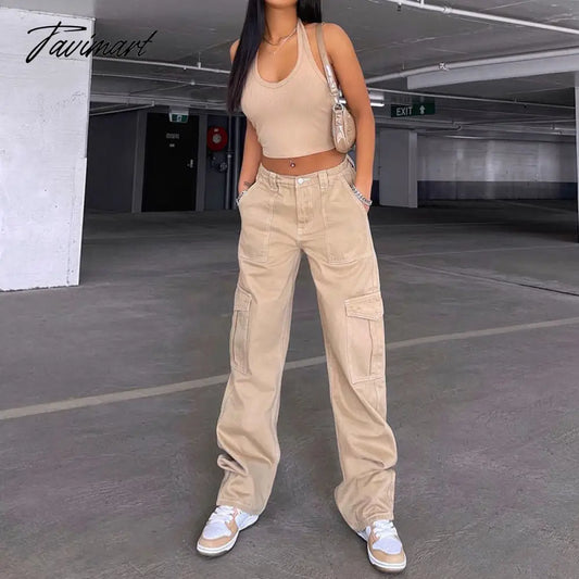 New American Retro High Waist Workwear Jeans Ladies Spring and Autumn Fashion Trend Versatile Drape Casual Straight Trousers