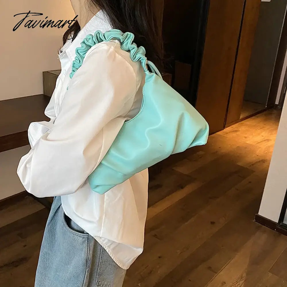 vzyzvAutumn New Fold Underarm Bag Fashion One Shoulder Handheld Women's cloud Bag, Christmas Gift