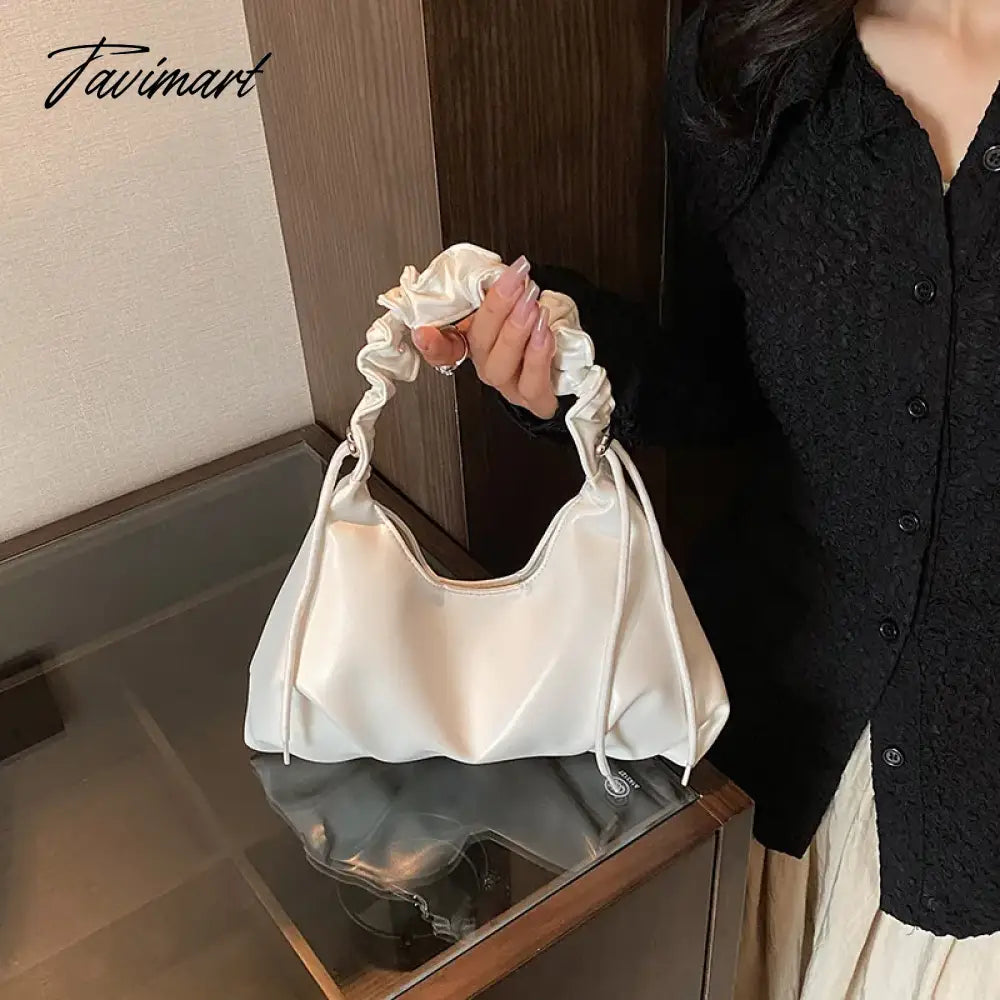 vzyzvAutumn New Fold Underarm Bag Fashion One Shoulder Handheld Women's cloud Bag, Christmas Gift