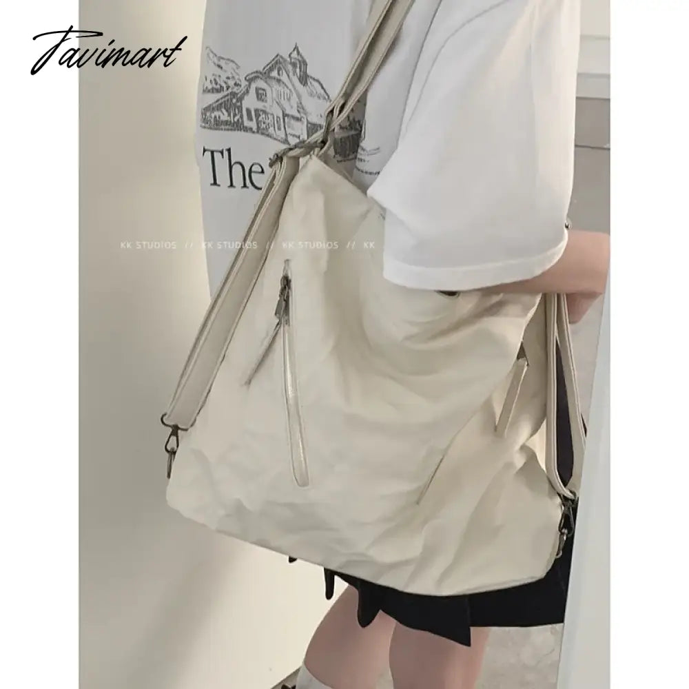 Tavimart Causal Canvas Women Backpack Tote Bag Korean School Book Laptop Backpack for Women Fashion Travel Shopping Shoulder Bag