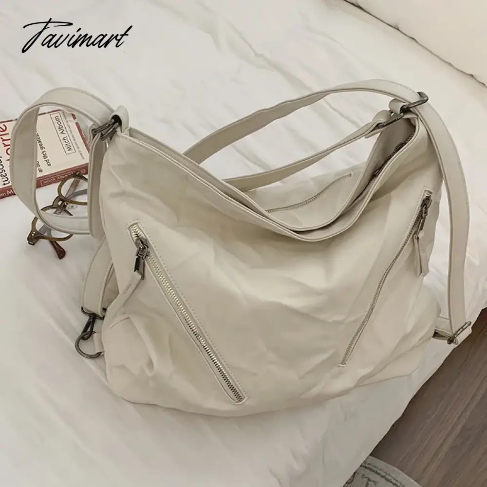 Tavimart Causal Canvas Women Backpack Tote Bag Korean School Book Laptop Backpack for Women Fashion Travel Shopping Shoulder Bag