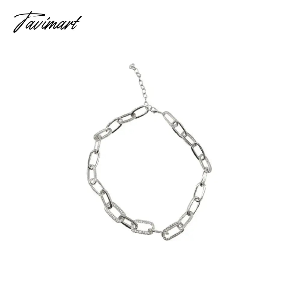 TAVIMART -  European and American new style necklace iron chain clavicle chain fashionable street style personality necklace Hong Kong style