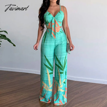 vzyzv European And American Women's New Linen Like Casual Suit V-Neck Short Vest High Waist Printed Wide Leg Pants Two Piece Suit