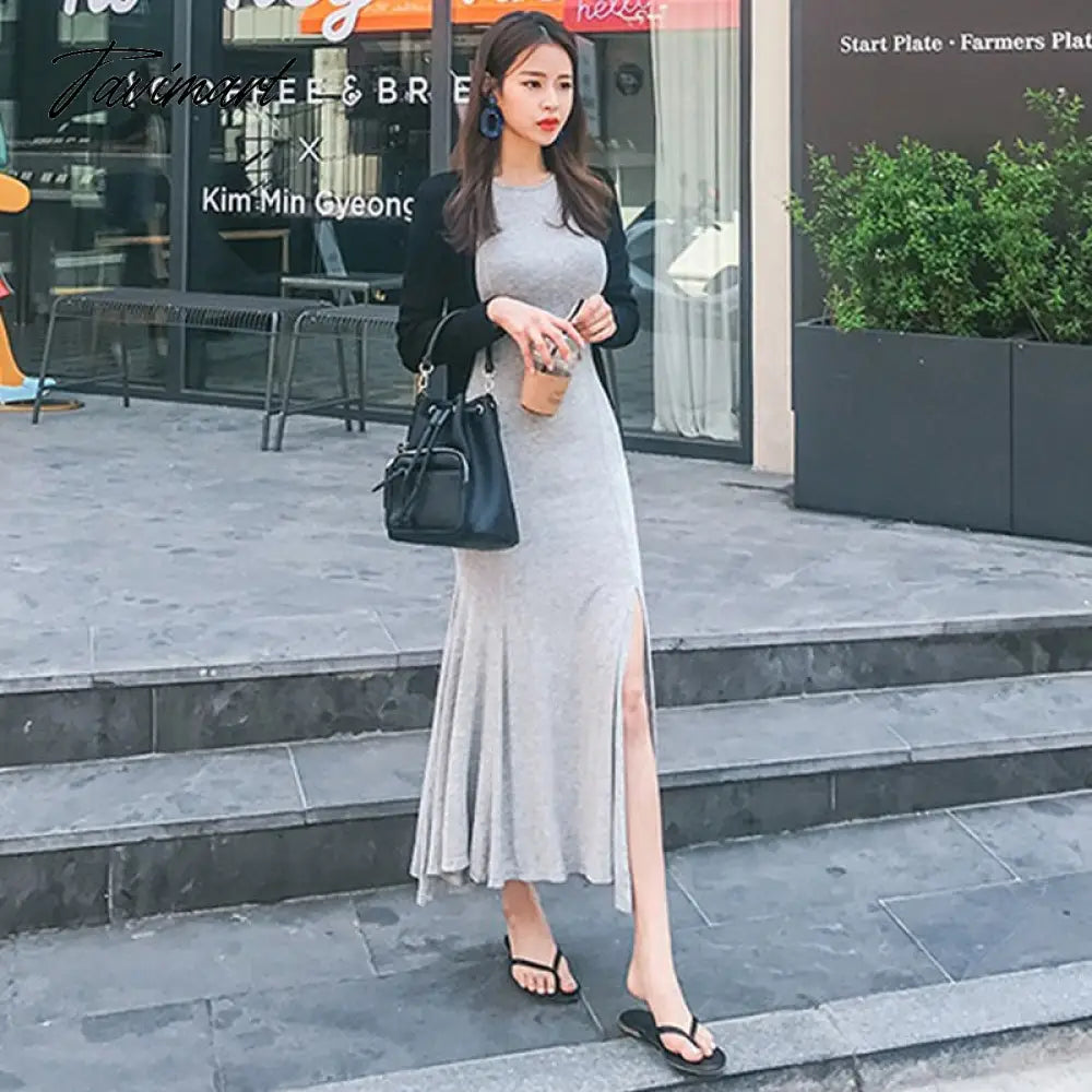 vzyzvFree Shipping New Fashion Plus Size XS-10XL Long Maxi Dress Summer Spring Short Sleeve Modal Dress With Slit Customized