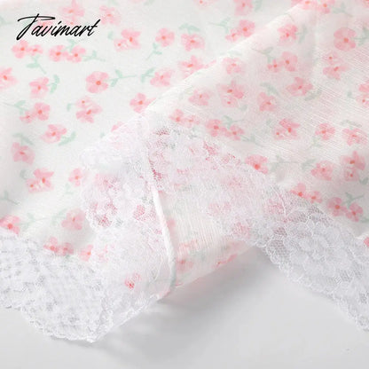 Tavimart French Floral Lace Triangular Scarf Headband Korean Girls Printed Turban Lolita Silk Scarf Headband Women's Hair Accessories