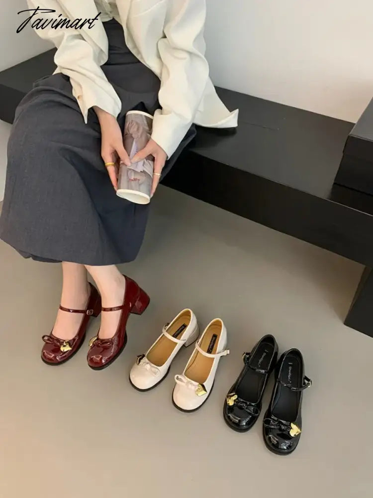 vzyzvFrench Mary Jane shoes  new spring square toe high heels retro small leather shoes wedding shoes patent leather women's shoes