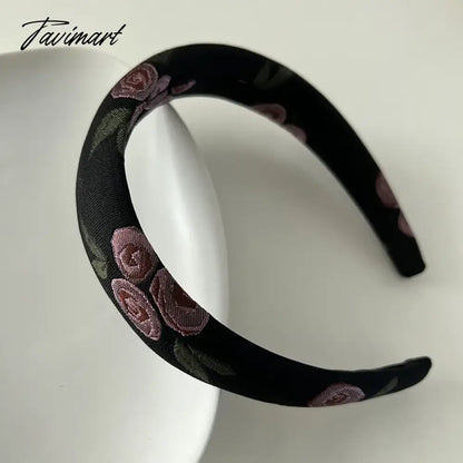 TAVIMART -  French retro rose high skull top hair sponge increases the top of the skull all-match new hairpin headhoop hair accessories