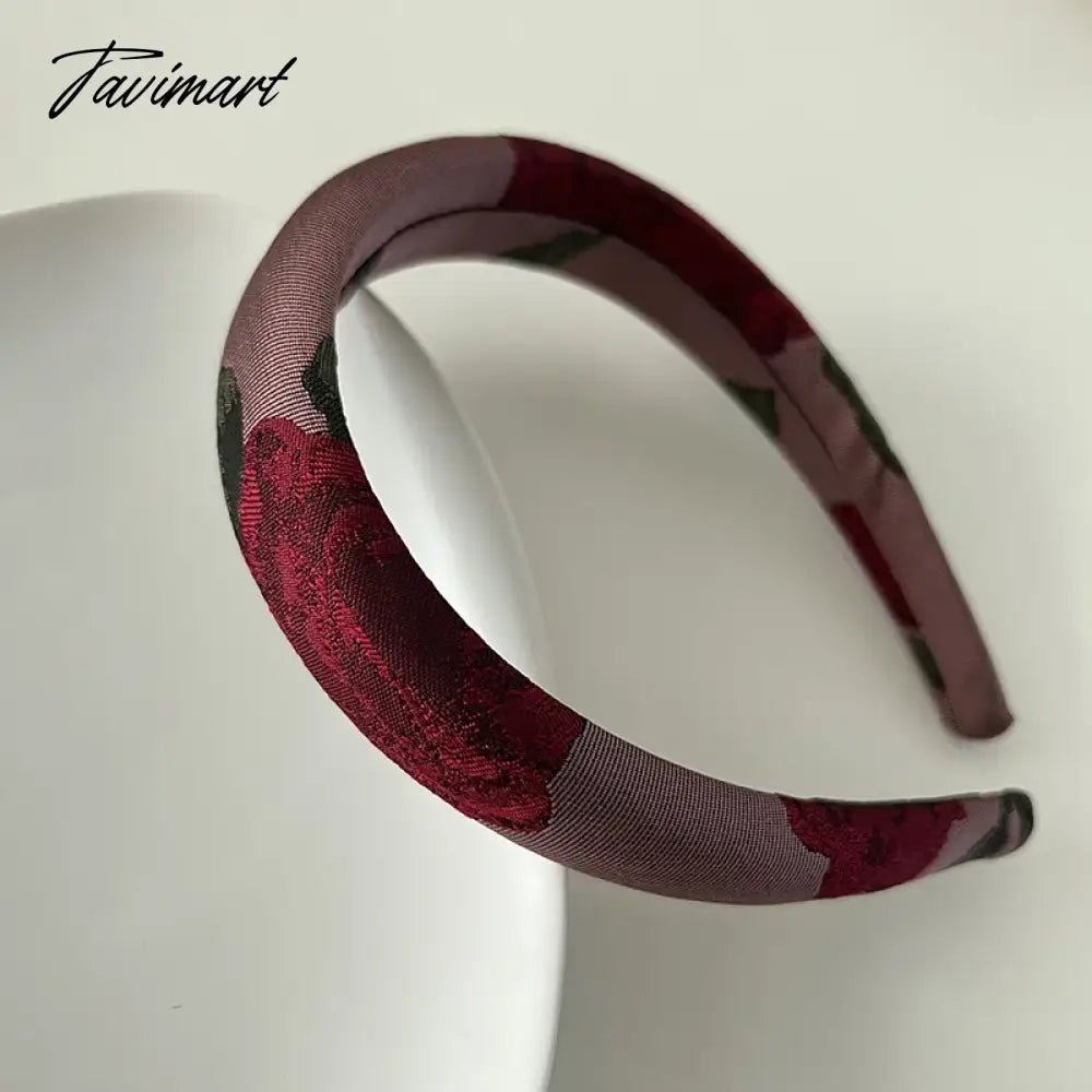 TAVIMART -  French retro rose high skull top hair sponge increases the top of the skull all-match new hairpin headhoop hair accessories