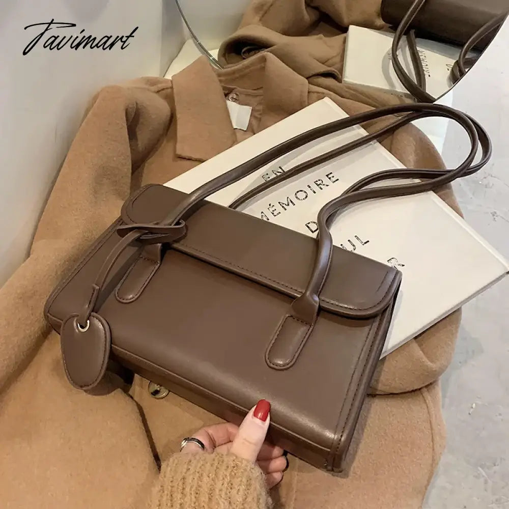 Tavimart Handheld bag for women, trendy Korean version, fashionable underarm bag, versatile single shoulder bag, small square bag