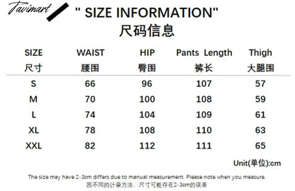 vzyzv Jeans for women high-waisted straight casual pants irregular pocket  cargo pants mopping women's retro denim wide-leg trousers