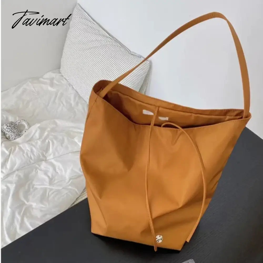 vzyzv  Korean Fashion Nylon Shoulder Bags Women New Autumn Bucket Bags High-capacity Simple Solid Totes 2024 Bolsas Mujer Сумка