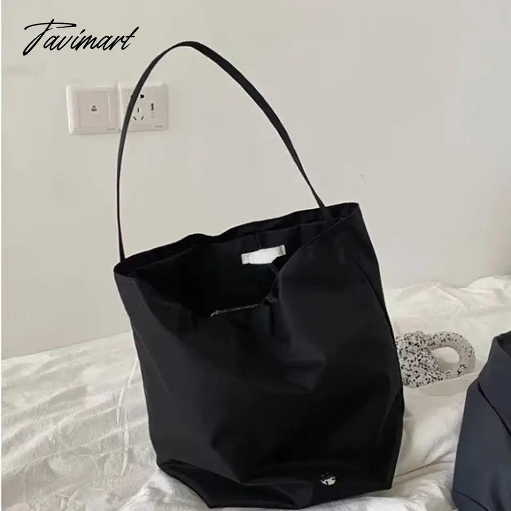 vzyzv  Korean Fashion Nylon Shoulder Bags Women New Autumn Bucket Bags High-capacity Simple Solid Totes 2024 Bolsas Mujer Сумка