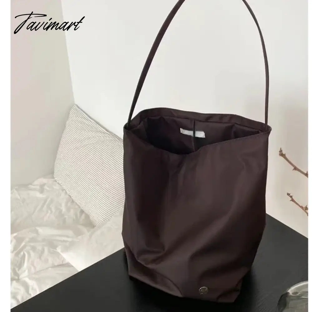 vzyzv  Korean Fashion Nylon Shoulder Bags Women New Autumn Bucket Bags High-capacity Simple Solid Totes 2024 Bolsas Mujer Сумка