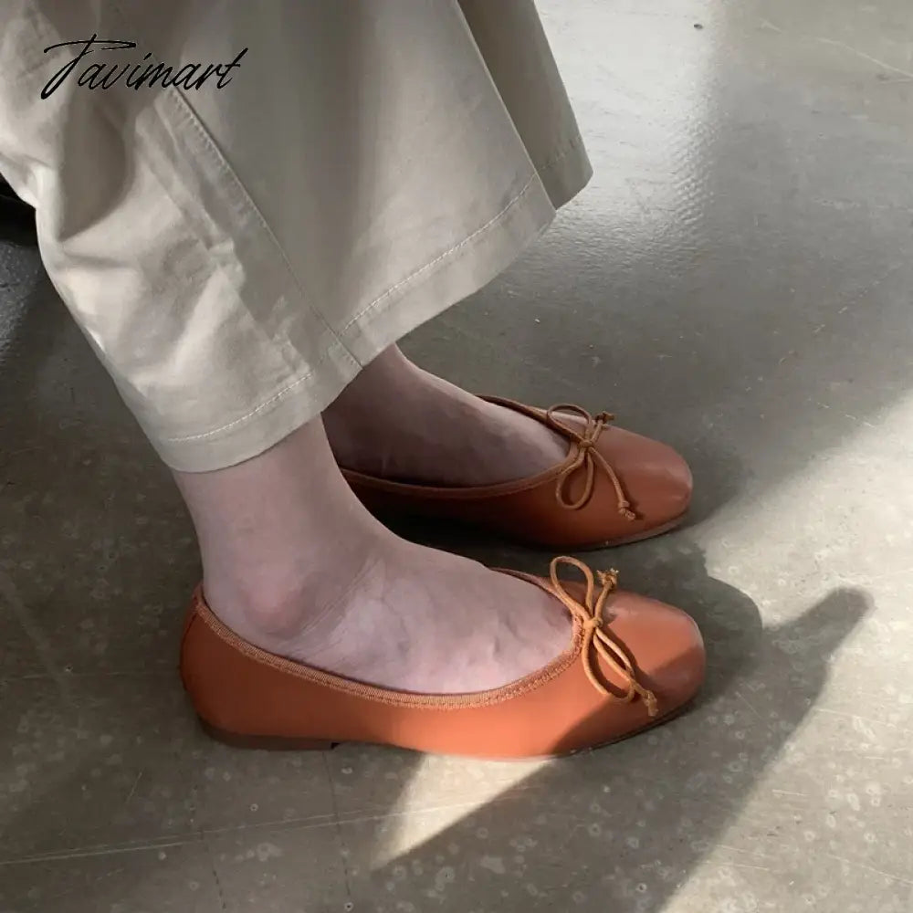 vzyzv  -  Korean Style Classic Bow Gentle Temperament Shoes Women Round Toe Bowtie Women Slip on Flats Elegant Valentine Shoes