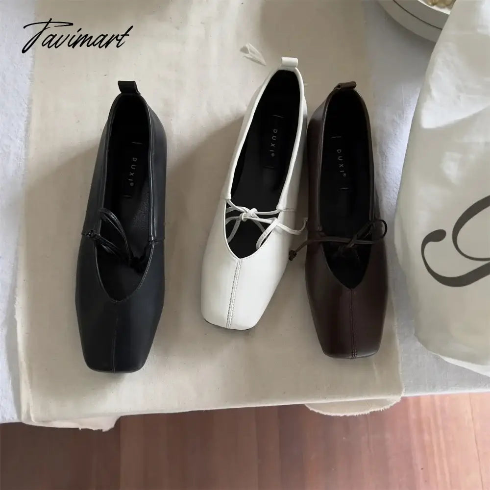 vzyzv -  Korean Style Women Casual Flats Comfortable Soft Boat Shoes Loafers Ballerina Shallow Ballet Flat Shoes Women Slip on Side