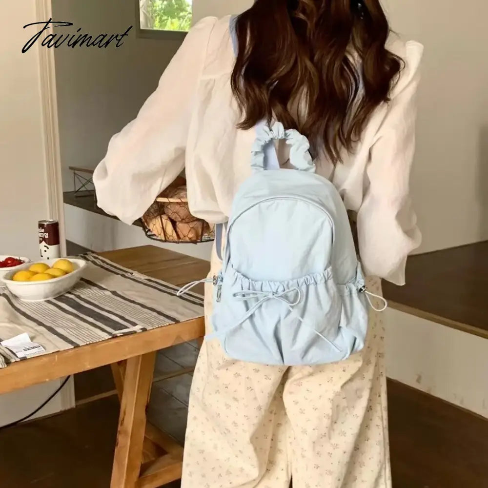 vzyzv  -  Korean Style Womens Backpack Aesthetic Fashion Elegant Students Small Travel Backpack Lightweight Casual Luxury Female Bag