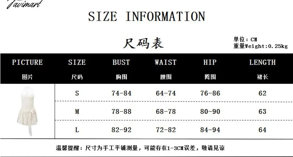 Tavimart  Korean Version Of Sling Lotus Leaf Dress For Women Backless Slim Ladies Outfits Street Sleeveless Mini Dresses Femme