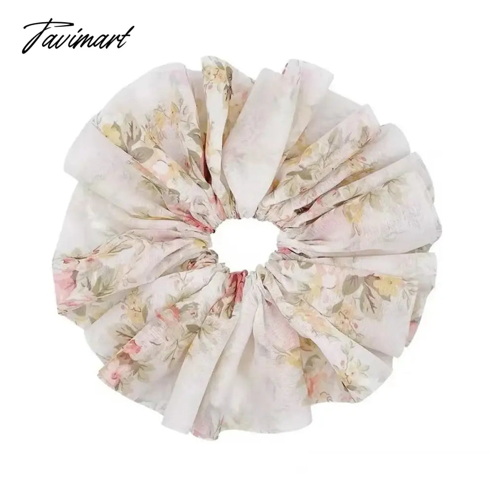 Tavimart Koreanoversized floral hair ring fungus lace French super fairy tie hair head rope hair rope rubber band hair accessories female