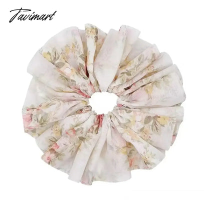 Tavimart Koreanoversized floral hair ring fungus lace French super fairy tie hair head rope hair rope rubber band hair accessories female