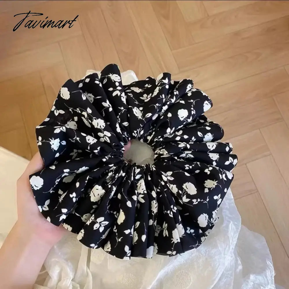 Tavimart Koreanoversized floral hair ring fungus lace French super fairy tie hair head rope hair rope rubber band hair accessories female