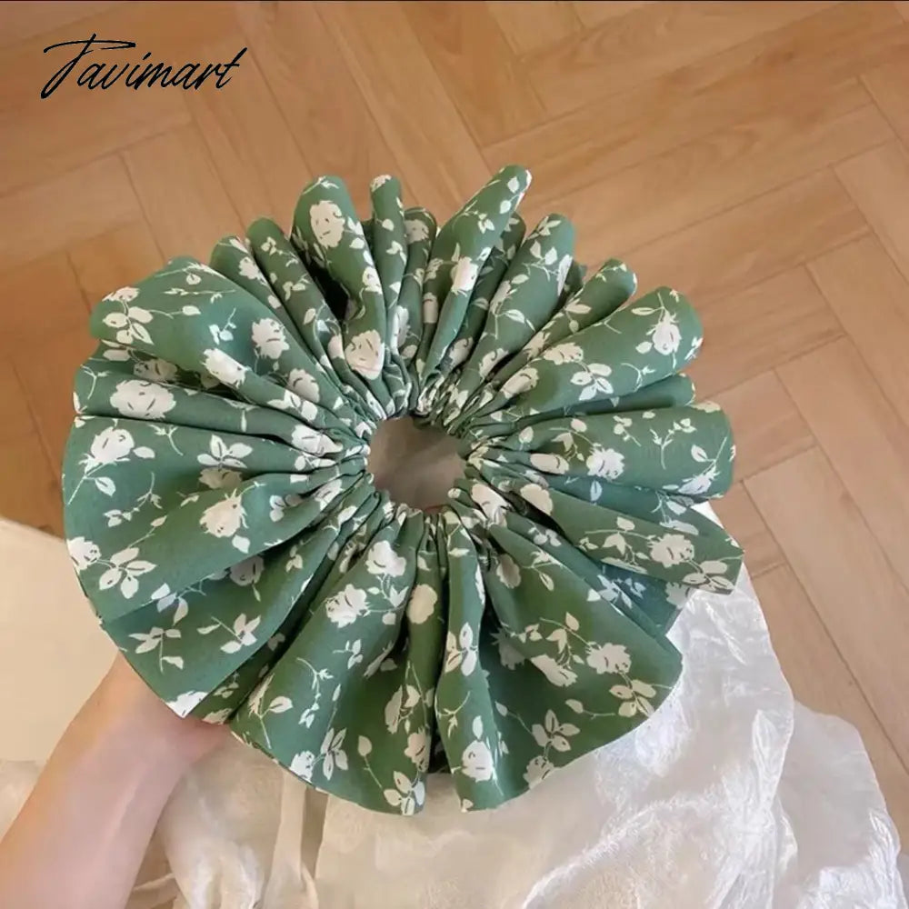 Tavimart Koreanoversized floral hair ring fungus lace French super fairy tie hair head rope hair rope rubber band hair accessories female