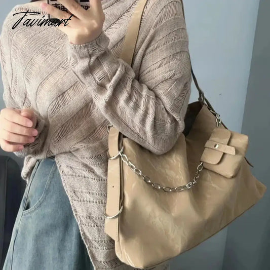 vzyzv Large Capacity Women's Chain Messenger Bags Retro Female Tote Shoulder Bag Vintage Design Underarm Bag