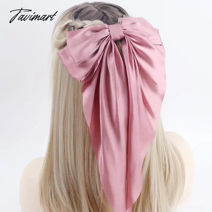 vzyzvNew Arrivals Floral Bow Spring HairClip Light Luxury Cilp Simple Barrettes Fashionable Hairpin Ribbon Hair Accessories For Girls