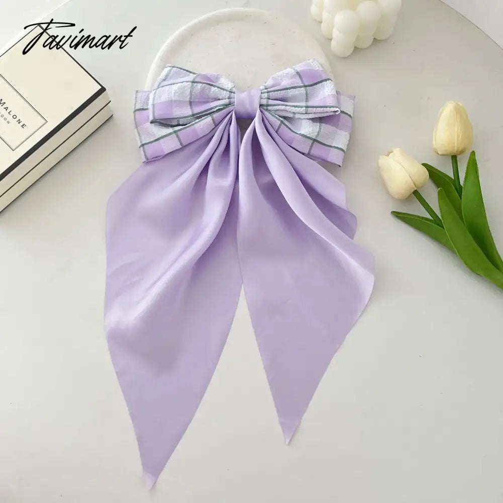 vzyzvNew Arrivals Floral Bow Spring HairClip Light Luxury Cilp Simple Barrettes Fashionable Hairpin Ribbon Hair Accessories For Girls