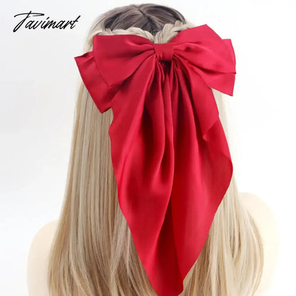 vzyzvNew Arrivals Floral Bow Spring HairClip Light Luxury Cilp Simple Barrettes Fashionable Hairpin Ribbon Hair Accessories For Girls