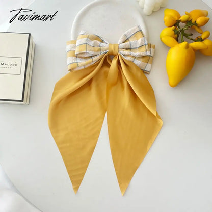 vzyzvNew Arrivals Floral Bow Spring HairClip Light Luxury Cilp Simple Barrettes Fashionable Hairpin Ribbon Hair Accessories For Girls