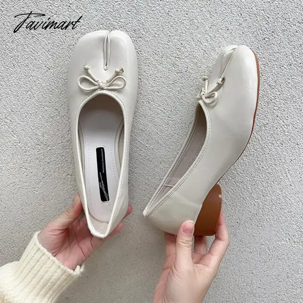 vzyzv -  NEW Fashion Spring PU Tabi Ninja Moccasins Round Split Toe Shallow Women Single Shoes Slip on Female Casual Soft Loafers