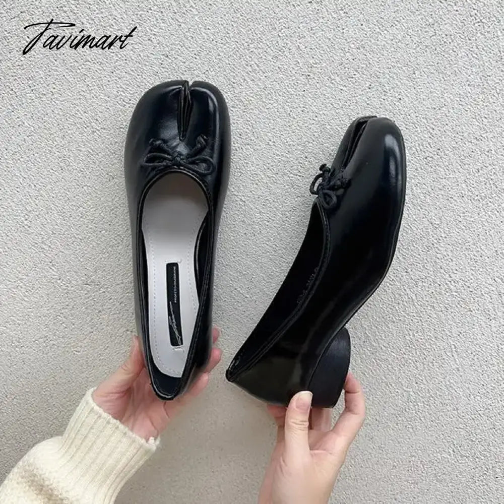 vzyzv -  NEW Fashion Spring PU Tabi Ninja Moccasins Round Split Toe Shallow Women Single Shoes Slip on Female Casual Soft Loafers