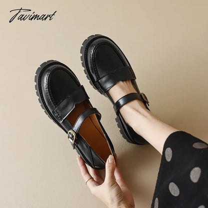 vzyzv -  new Spring women pumps plus size 22-26.5cm length microfiber upper round toe Mary Jane shoes buckle Retro womens shoes