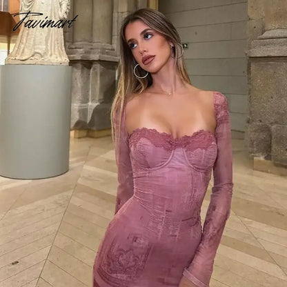 vzyzvNew Vintage Spring And Autumn Women’s Dresses Traf Clothing Female Sexy Hip-hugging Tight Elegant And Pretty Party Long Dresses.